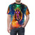 Vibrant AOP t-shirt design featuring a glowing alien superstar against a cosmic backdrop - men front