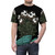 Whimsical graphic t-shirt design featuring a bouquet of flowers with a playful monster face - men front