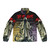 Lovecraft-inspired Hastur puffer jacket with cosmic horror design