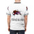 Stylish summer t-shirt with suspenseful crime and dessert-themed graphics - men back