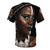 Elegant portrait of a tribal African queen with abstract beauty and cultural jewelry - Back