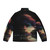 Raulbaeza's stylish puffer jacket with abstract indie music inspired design. - Back