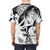 Monochrome horror manga inspired all-over print t-shirt - men back