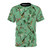 Monkey World Green Floral Pattern T-Shirt