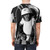 Graphic t-shirt featuring a chimpanzee astronaut in a NASA-inspired space suit. - men back