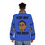 Stephen A Smith "Stay Off The Weed" puffer jacket with basketball and sports motifs - men back