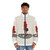 Hard Candy minimalist puffer jacket with pop art design - men front