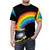 Graphic tee featuring a pot of gold at the end of a rainbow, representing the Irish legend of luck and prosperity. - men front