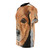 A high-quality acrylic painting of a cute, mixed-breed dog on a t-shirt. - men left