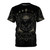 Mystical black cat design t-shirt for fans of the occult, witchcraft, and gothic style