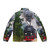 A cozy puffer jacket featuring a vintage steam locomotive design - Back