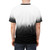 T-shirt featuring a serene wilderness landscape with mountains, trees, and fog - men back
