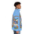 Retro puffer jacket with shark-inspired design and positive attitude - men side right