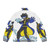 Static Shock Puffer Jacket featuring a black superhero design - Back