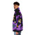 Static Shock inspired puffer jacket with electric comic design - men side left