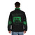 Dark academia puffer jacket for horror podcast fans - men back