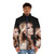 Digital illustration of an iconic singer wearing a stylish puffer jacket - men front