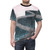 Futuristic retro 80s aesthetic electronic music path t-shirt - men front
