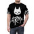 Stray video game inspired cat logo graphic printed on a high-quality T-shirt - men front