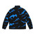 Hammerhead shark puffer jacket featuring a stylish ocean-inspired design - Back