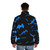 Hammerhead shark puffer jacket featuring a stylish ocean-inspired design - men back