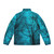 Puffer jacket featuring a design of a night sky with stars, galaxies, and abstract tree silhouettes - Back