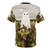 A ghostly, ethereal t-shirt design featuring a field of strawberries and butterflies - Back