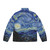 Starry Night Vincent Van Gogh Puffer Jacket featuring the iconic painting - Back