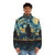 Starry night puffer jacket inspired by the TV show Sherlock and featuring the iconic Starry Night pattern - men front