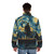 Starry night puffer jacket inspired by the TV show Sherlock and featuring the iconic Starry Night pattern - men back