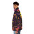 Halloween puffer jacket with jack-o-lantern, monster, and spooky design - men side left