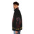 Thriller Night Halloween Puffer Jacket with Michael Jackson and Wolf Inspired Design - men side left