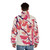 Ginkgo Botanical Puffer Jacket with Surreal Floral and Watercolor Design - men back