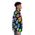 Stranger Things inspired puffer jacket with neon abstract design - men side right