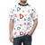 Colorful 90s-inspired triangle pattern printed on a high-quality t-shirt - men front