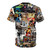 Retro 90s hip hop classics album cover pattern printed on a high-quality t-shirt - Back