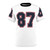 Custom designed sports number 87 t-shirt with navy, grey, and red colors