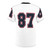 Custom designed sports number 87 t-shirt with navy, grey, and red colors - Back