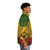 Haile Selassie Rasta Puffer Jacket featuring the Lion of Judah symbol - men side right