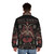 Festive and Enchanting Puffer Jacket with Santa Claus Design - men back