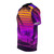 Stylish retro 80s synthwave aesthetic t-shirt with neon sunset design - men left