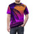 Stylish retro 80s synthwave aesthetic t-shirt with neon sunset design - men front