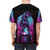 Stylish 80s synthwave-inspired t-shirt featuring a retro biker girl design - men back