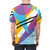 Retro 1980s style patterned t-shirt with a vibrant and radical 80s inspired design - men back