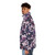 Celestial Sakura Galaxy Puffer Jacket with beautiful floral and space-inspired patterns - men side left