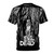 Frightening t-shirt design featuring the Evil Dead movie logo and imagery
