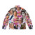 Queen Elizabeth II Pop Art Collage Puffer Jacket - Back