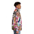 Queen Elizabeth II Pop Art Collage Puffer Jacket - men side right