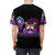 Retro 80s styled t-shirt featuring a glowing Figment design, inspired by the Disney Epcot theme park. - men back