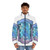 Stained Glass Puffer Jacket featuring the Greek god Zeus - men front